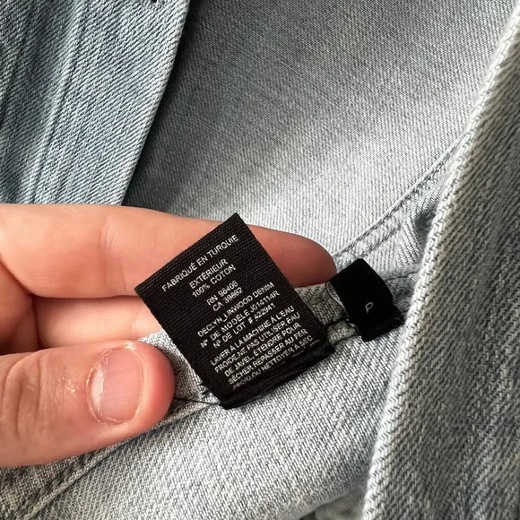 1075 Theory Denim Jacket Size P/XS Color Blue - Picture 4 of 6